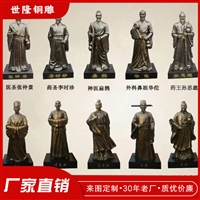 张仲景铜雕塑 神医华佗扁鹊铜雕 古代人物塑像摆件