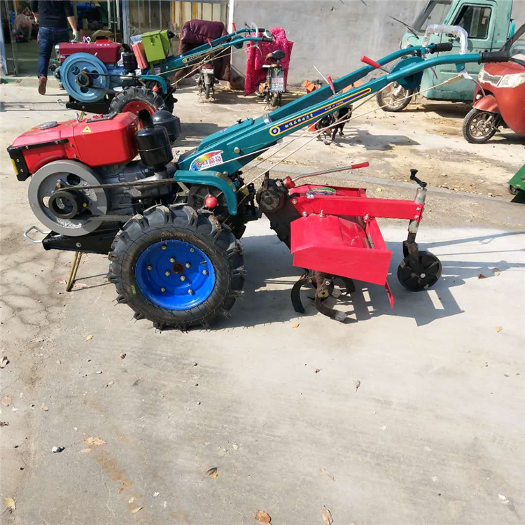 水旱两用打田机 电启动乘坐式手扶车 手扶旋耕犁地机