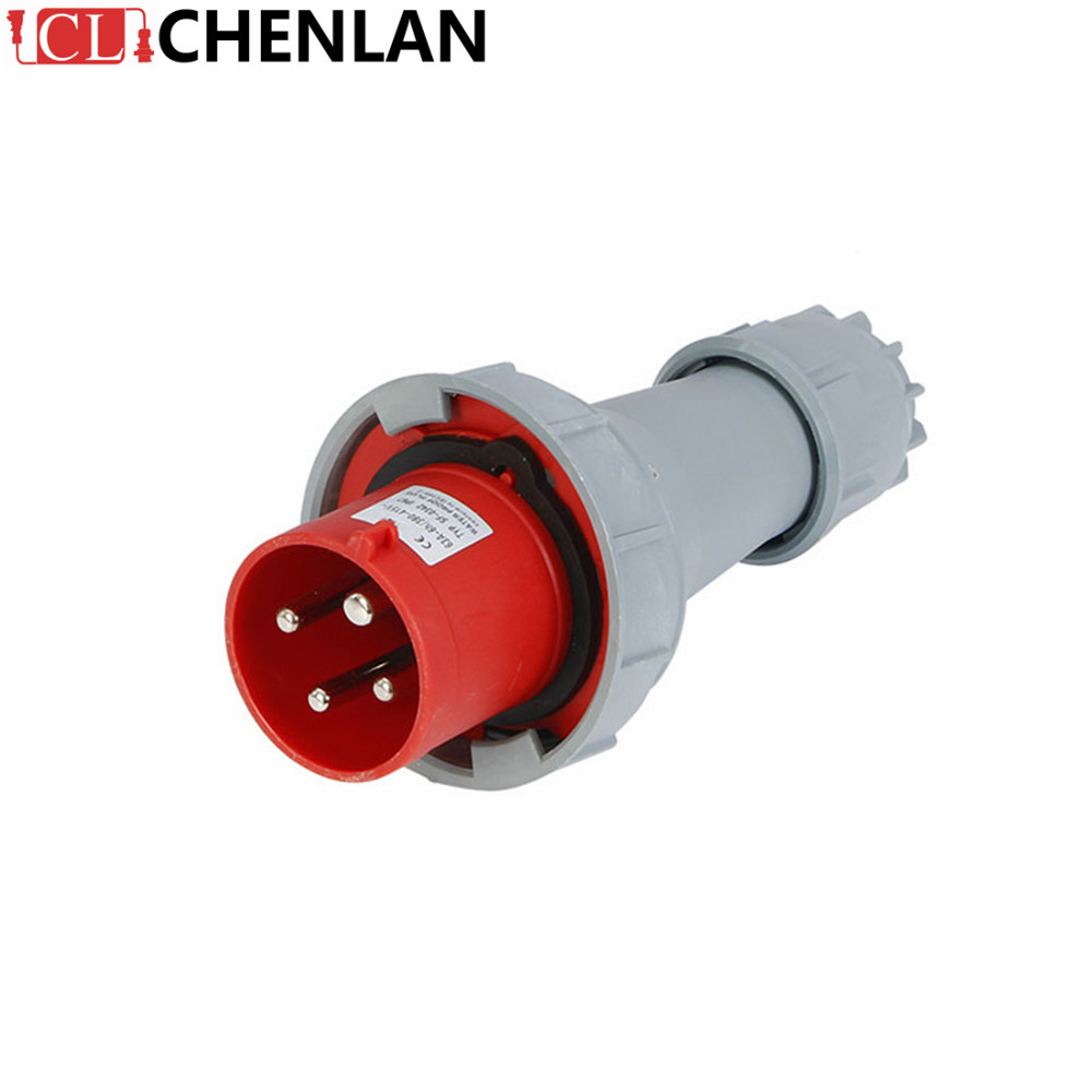 航空工业防水插头63a125a4芯插头明装插头机械设备器械插头