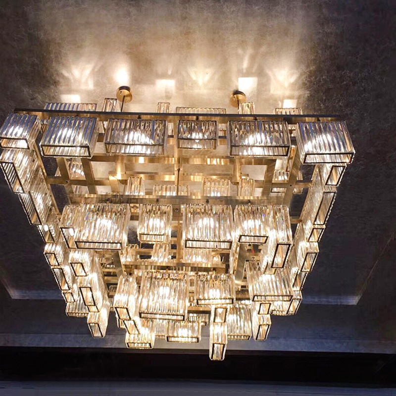 酒店装饰灯_艺术非标餐厅工程k9水晶灯家_孙氏照明直供