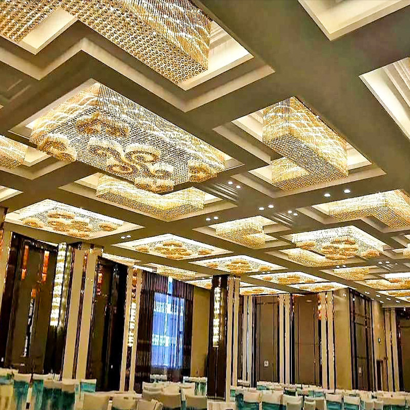酒店装饰灯_艺术非标餐厅工程k9水晶灯家_孙氏照明直供