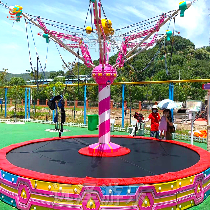 儿童游乐设备简易蹦极 广场旋转蹦极参数 儿童蹦床 弹跳蹦极