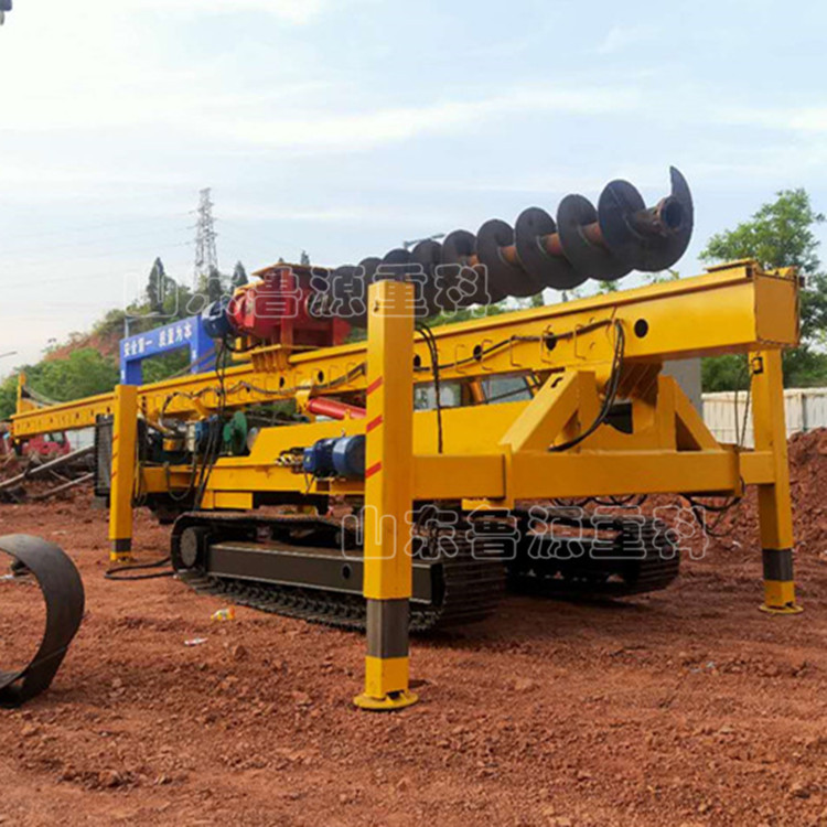步履式长螺旋钻机 液压移动长螺旋钻机 公路地基长螺旋打桩机