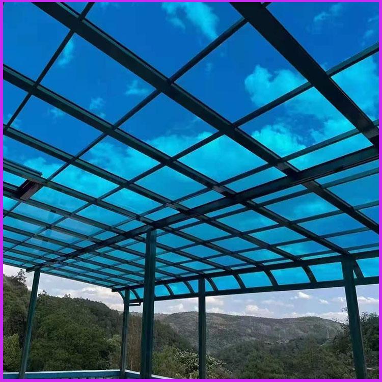 忻州中空pc阳光板 10mm空心阳光板 宝蓝色阳光板厂家