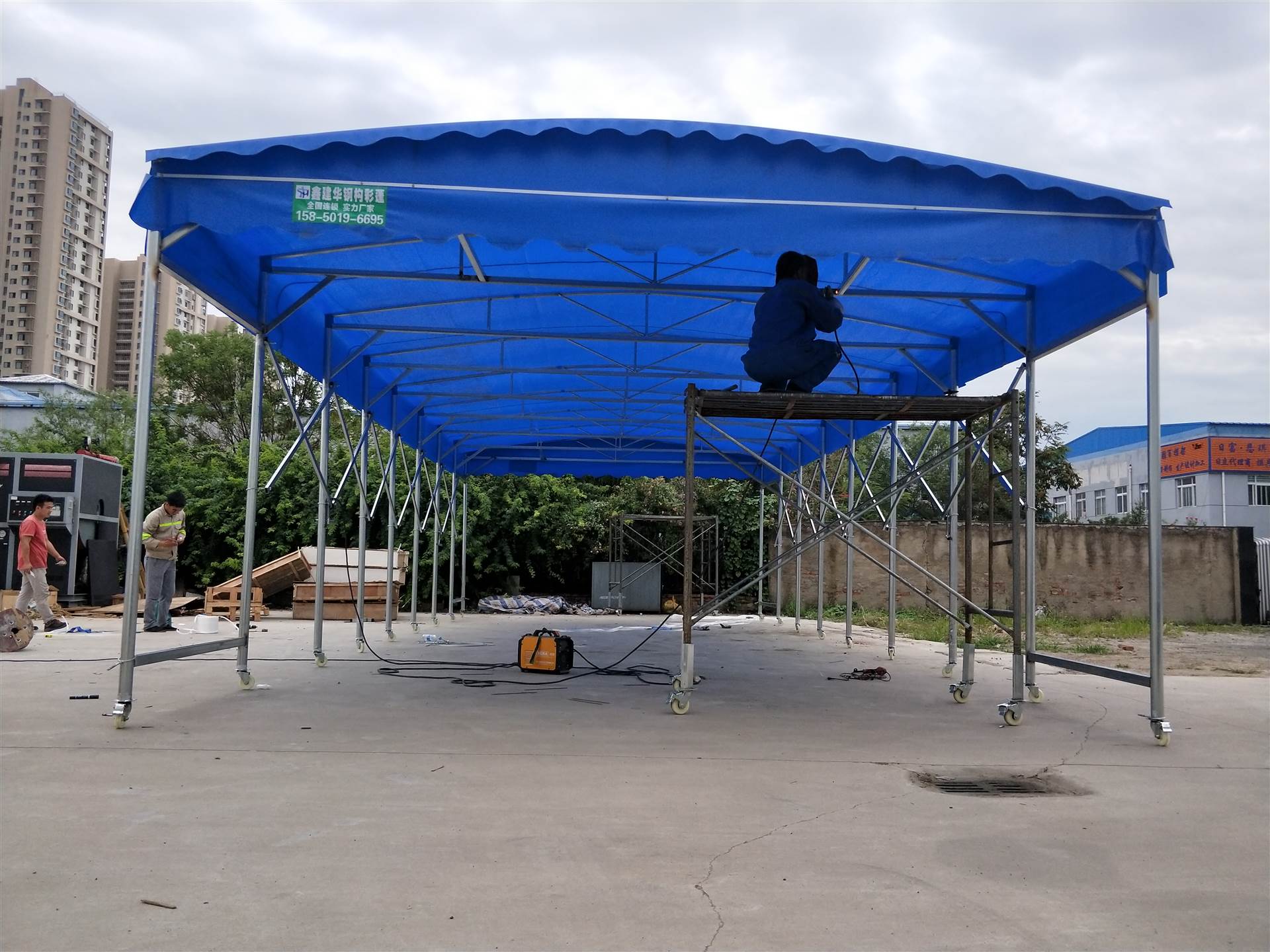 鑫建华临时搭建工地帐篷免费上门