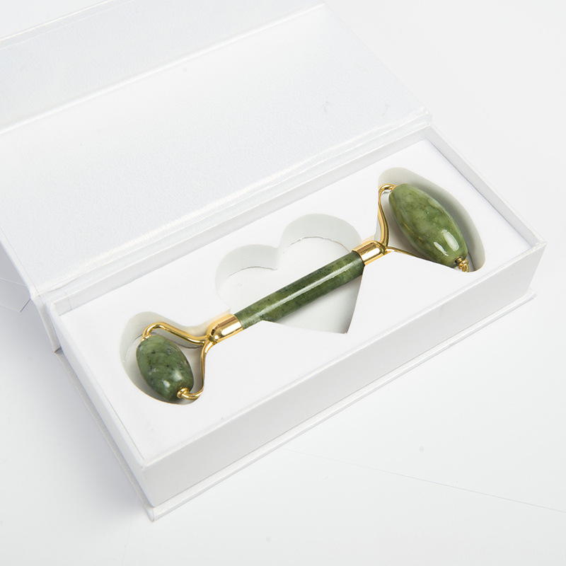 玉石滚轮刮痧脸部按摩器 岫玉滚轮美容器 南方玉滚轮 玉石按摩器