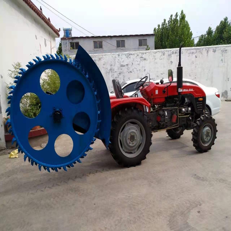 拖拉机圆盘开沟机定做加宽地面开沟机1米深链条开沟机