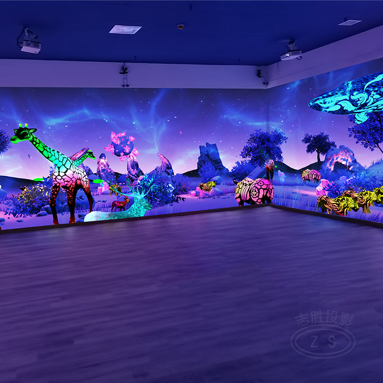 橱窗点击查询展示创意智能投影玻璃书写互动电子墙面互动投影游戏