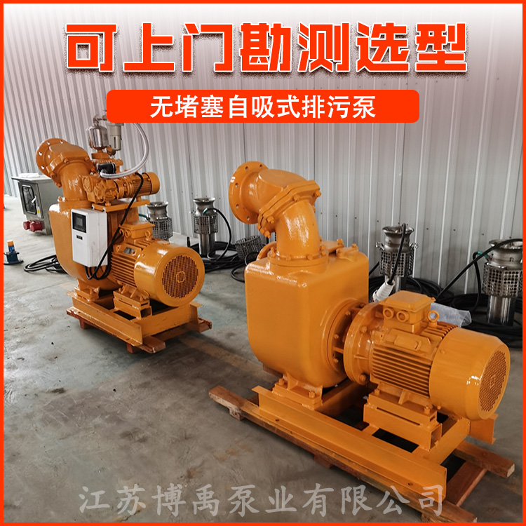 不锈钢自吸排污泵 BYZW自吸泵 无堵塞排污泵 化工自吸泵 博禹