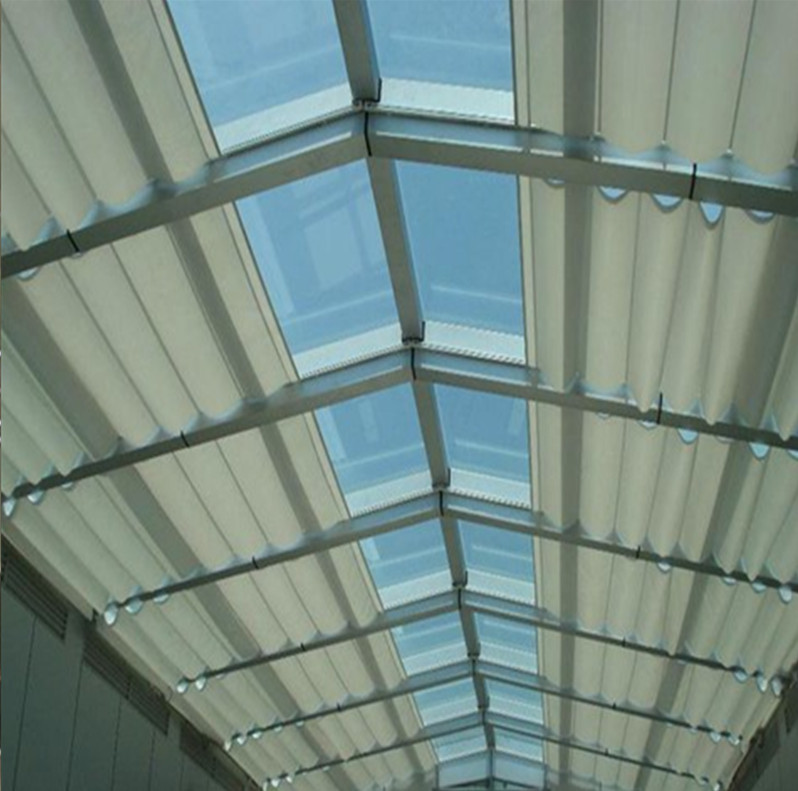 采光玻璃顶电动遮阳天棚帘隔热防紫外线阳光房自动遮阳帘施工博纳思