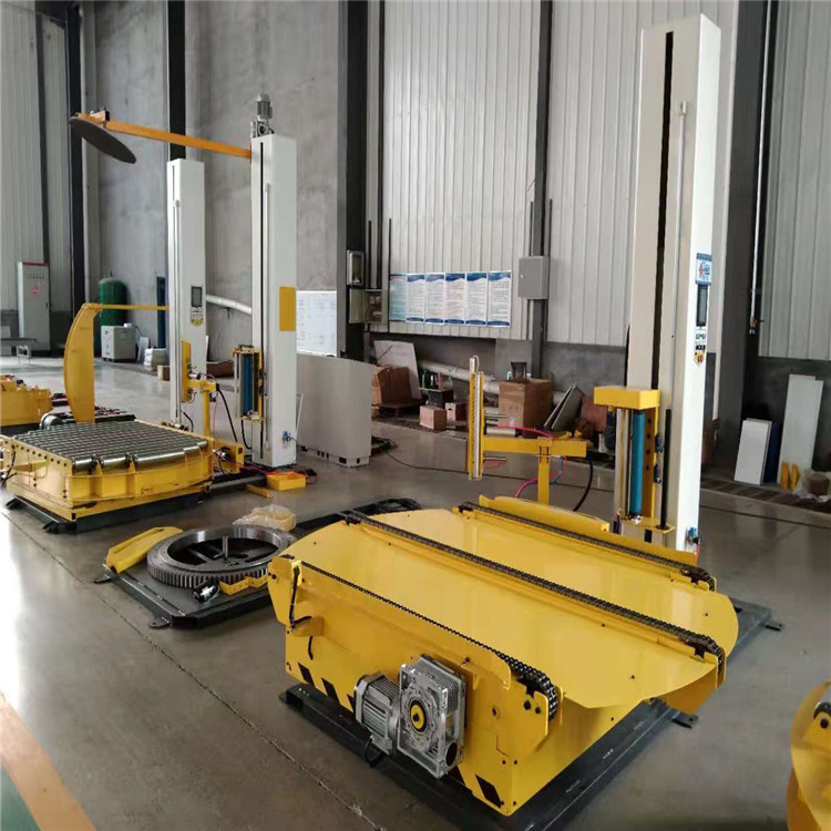 回转支承在线缠绕机配套辊筒输送线