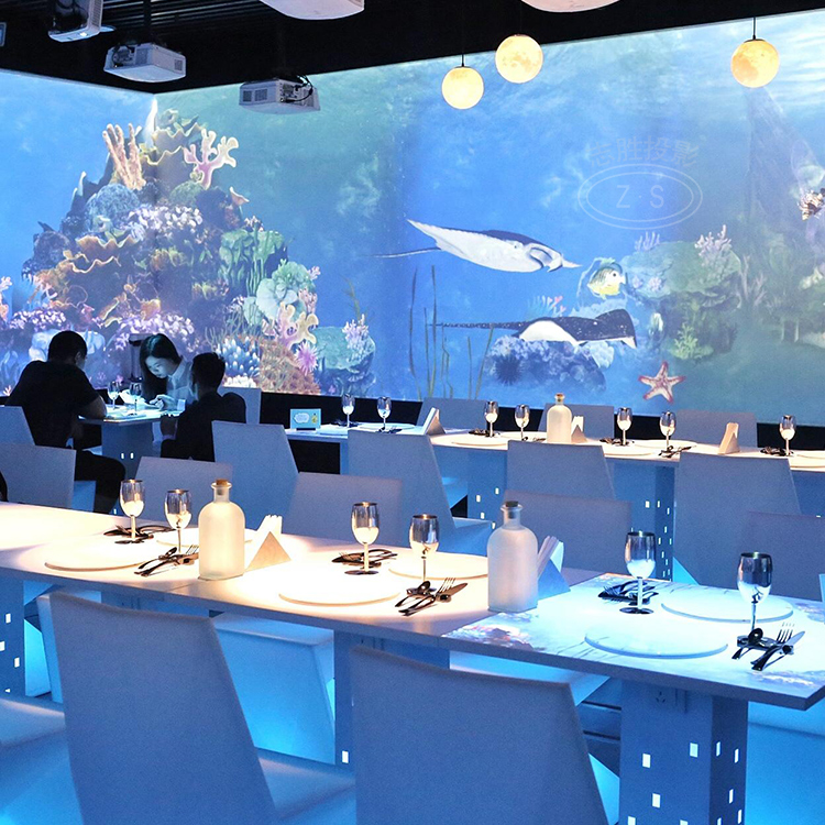 宴会厅全息投影酒店投影餐桌互动投影