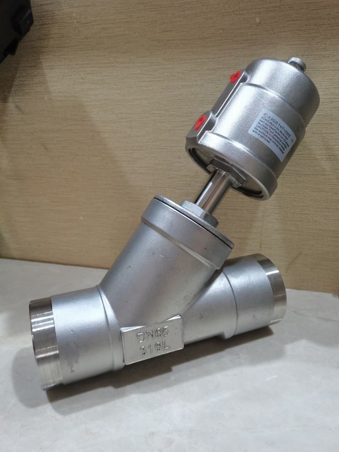 气动不锈钢焊接角座阀