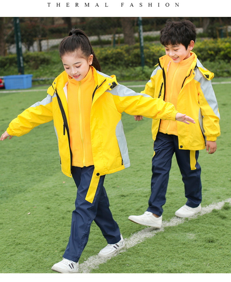 轩洋服饰中学生校服批发时尚学生装冲锋衣定制