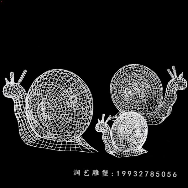 酒店不锈钢蜗牛动物雕塑