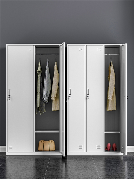 员工更衣柜铁皮储物柜带锁工厂宿舍浴室健身房换衣箱钢制多门碗柜