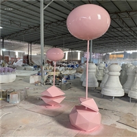 广州玻璃钢粉色气球雕塑 购物广场装饰摆件