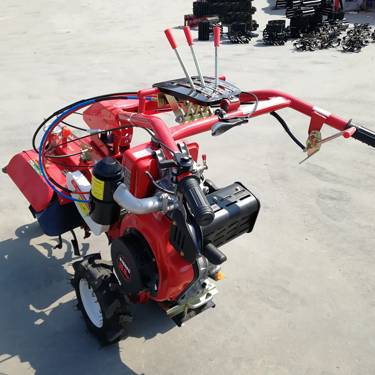 多功能开沟松土机 富强牌履带式管理机