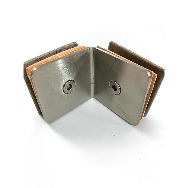 供应不锈钢电镀隔断角码304方形90度单边钢化玻璃角码可批发