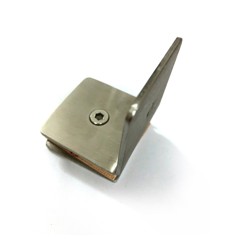 供应不锈钢电镀隔断角码304方形90度单边钢化玻璃角码可批发