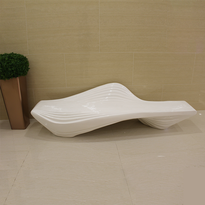 玻璃钢休闲椅艺术椅 商场波浪型座椅 户外公共场所休息坐凳