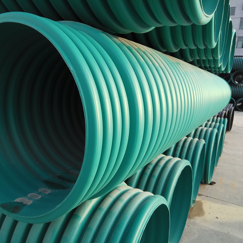 mpve双壁波纹管200-800排水管 排污管 埋地排水用共混双壁波纹管