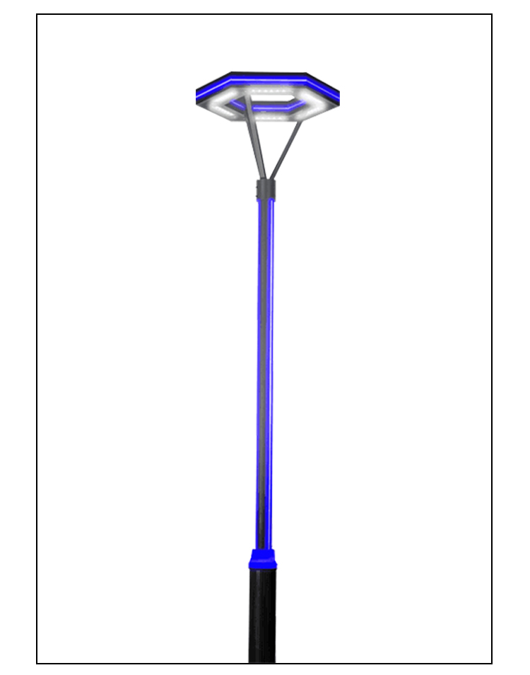 铝型材样式　太阳能体验店　园林7字景观灯
