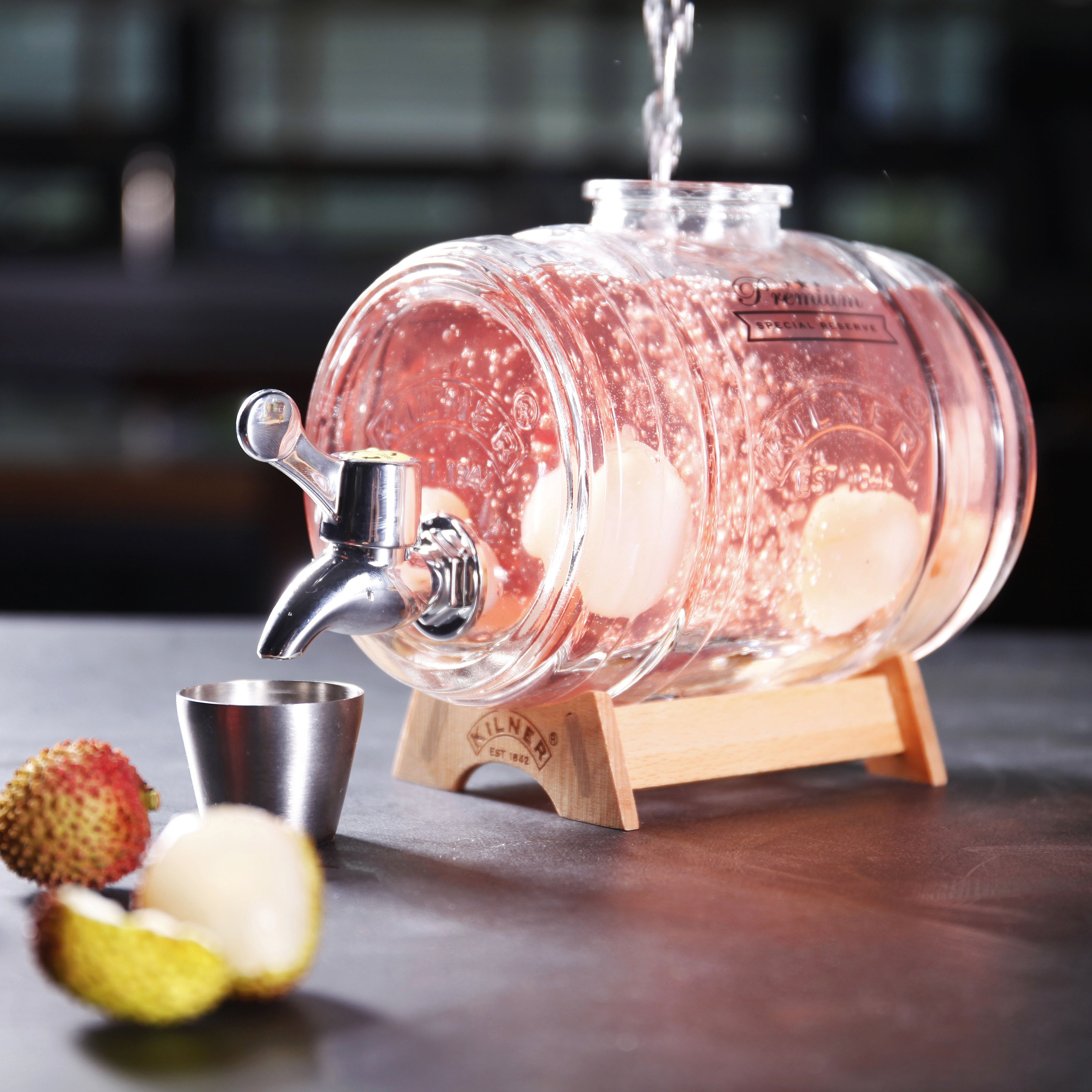 英国kilner储酒罐玻璃密封家用泡酒玻璃瓶带龙头欧式复古泡酒瓶1l