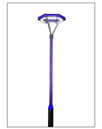 铝型材样式 太阳能体验店 园林7字景观灯