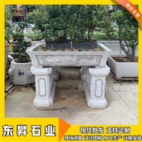 常年加工石雕花架 室内石头花盆底座 G654芝麻黑花台