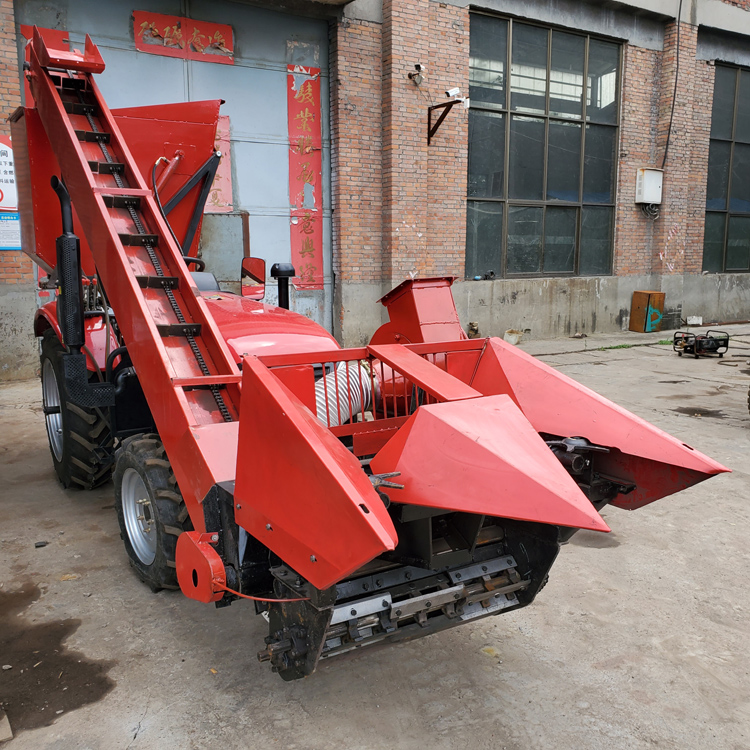 收玉米的机器小型 带扒皮功能的玉米收割机 明茂家用小型玉米收获机