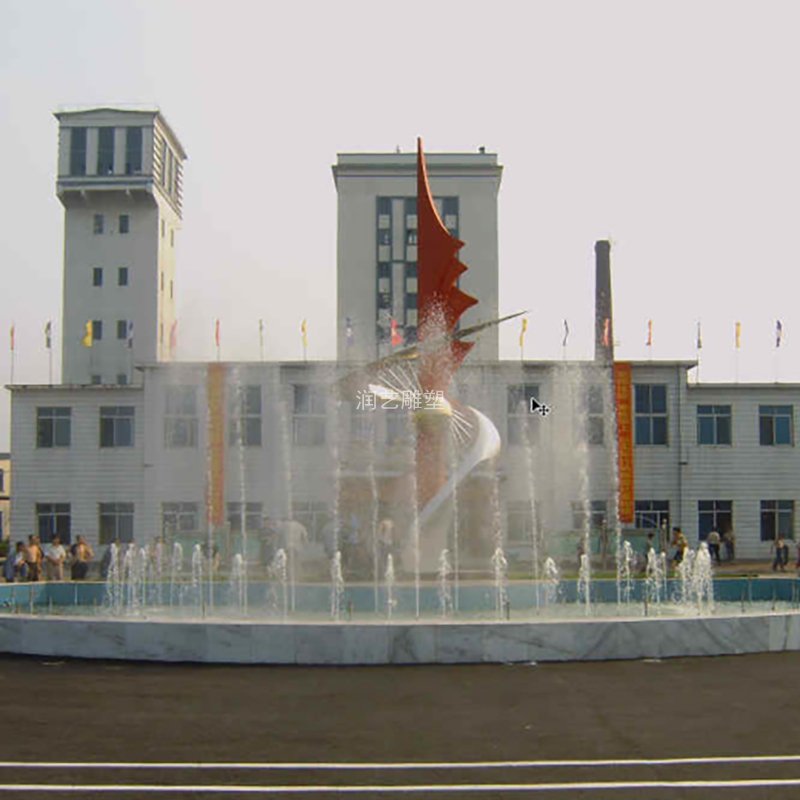 不锈钢广场喷泉景观雕塑