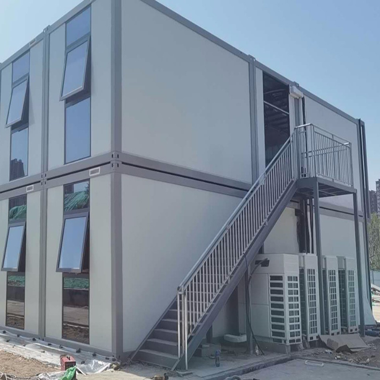 整体吊装系列房宏盛打包箱房现场安装