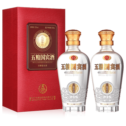 52度五粮国宾酒礼鉴珍品浓香型白酒500ml6瓶整箱团购