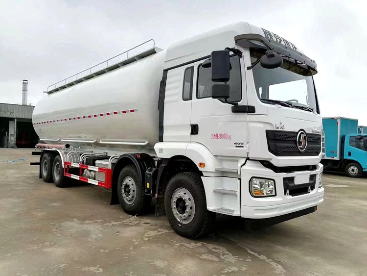轻型散装水泥罐运输车 陕汽德龙前四后八42方干粉砂浆车