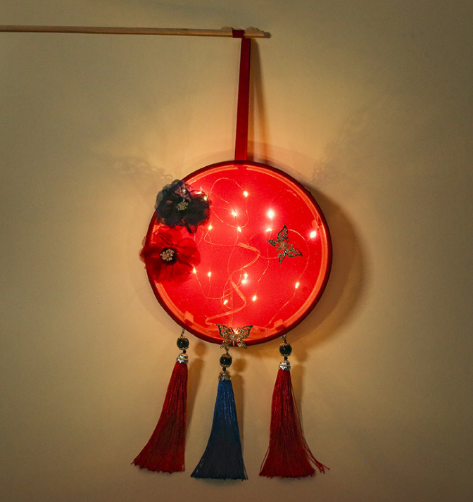 中秋节元宵复古 灯笼古风diy制作 宫灯花灯手提灯笼 道具新年喜庆用