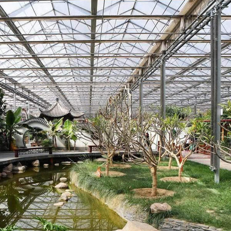 纹络式景观玻璃温室大棚玻璃温室大棚厂家报价
