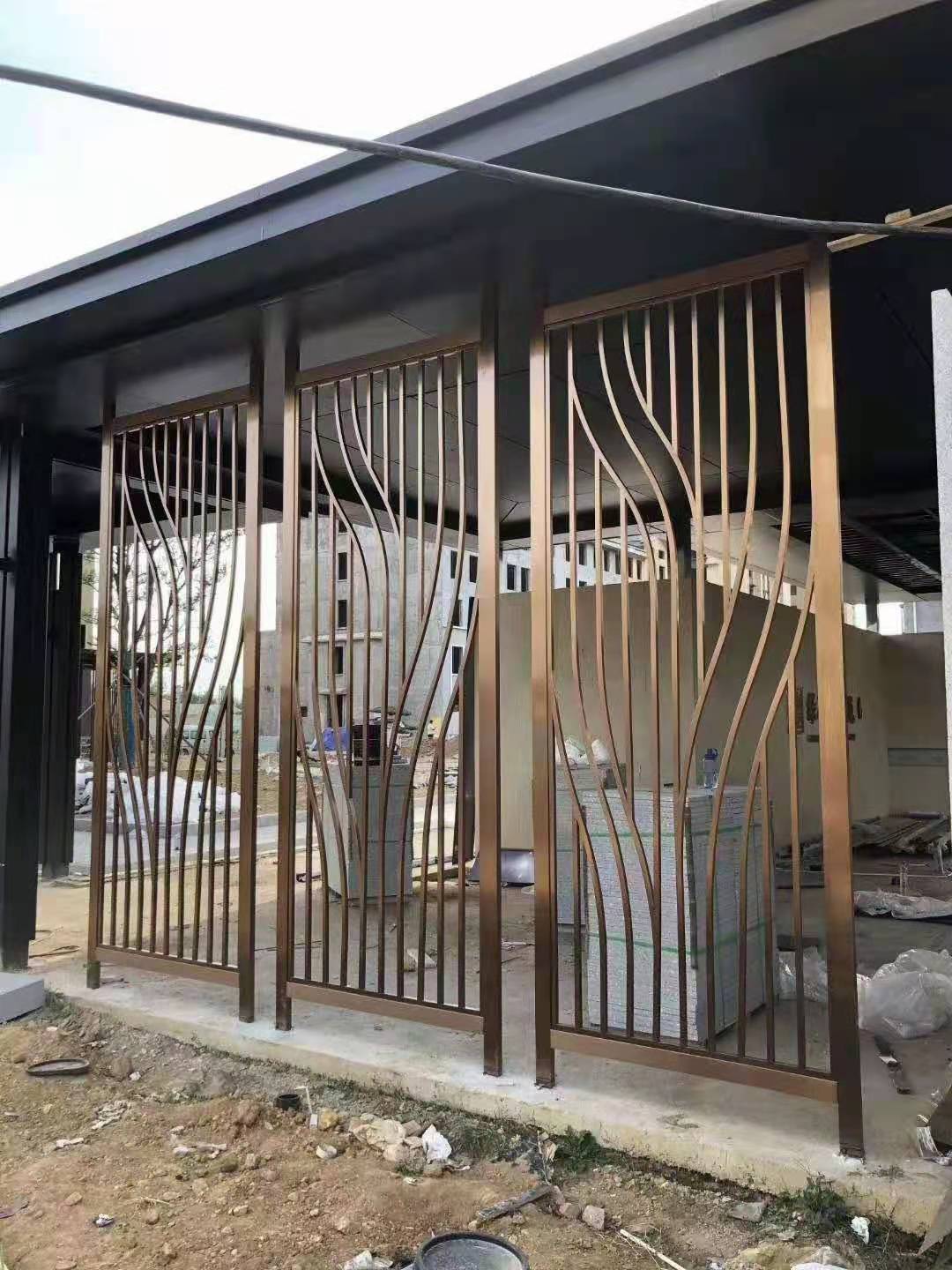 不锈钢屏风 隔断加工制作 不锈钢装饰架