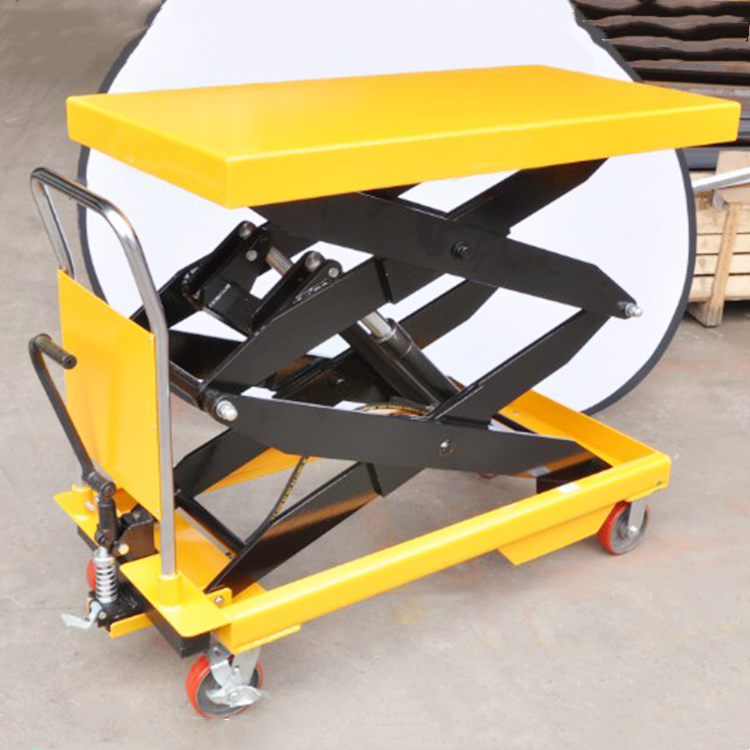 脚踏液压移动小车仓库厂房搬运小车5001000公斤升降平台车纽威达厂家