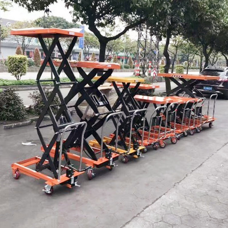 脚踏液压移动小车仓库厂房搬运小车5001000公斤升降平台车纽威达厂家