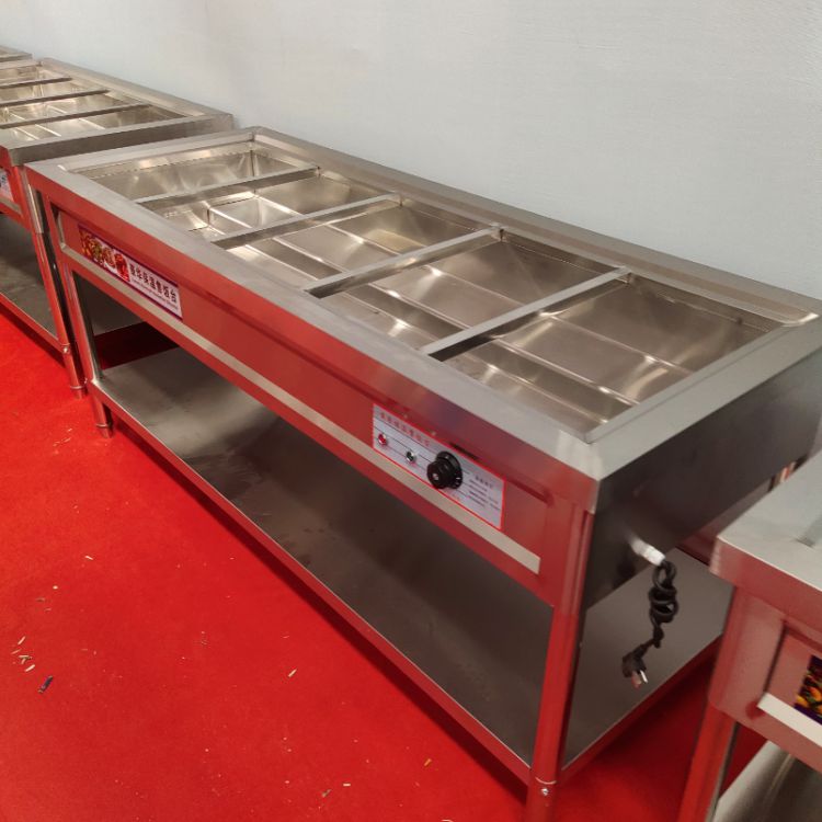 特锐德不锈钢双格保温售饭台食堂打饭不锈钢饭台tg52