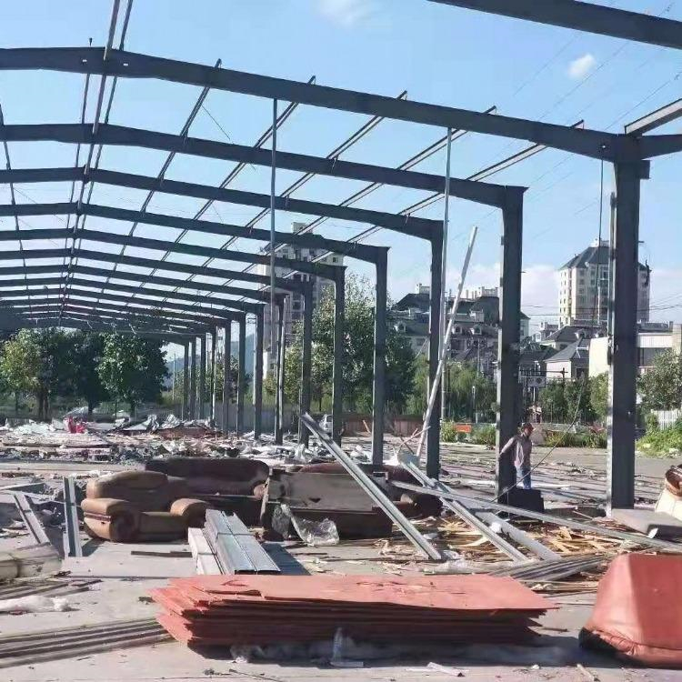 南沙区大型钢结构回收 钢结构网架拆除 简易房回收公司