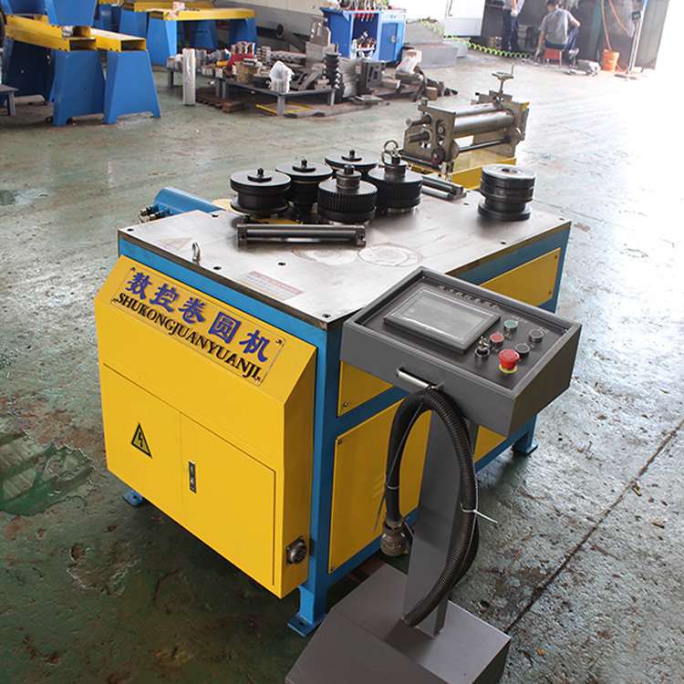 通冠角铁卷圆机五轴角钢法兰弯圆高架桥内圆非标定制