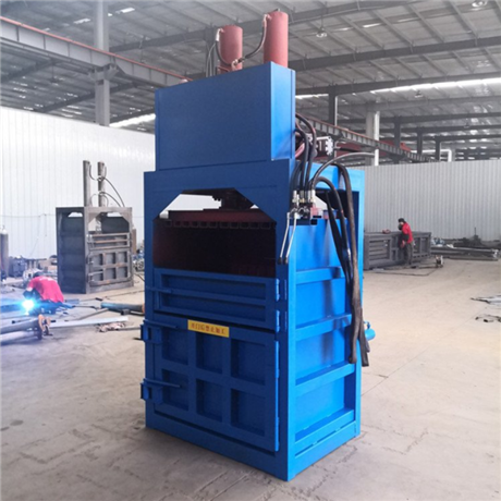 废纸箱半自动打包机立式塑料废品打包机油漆桶压扁打包机