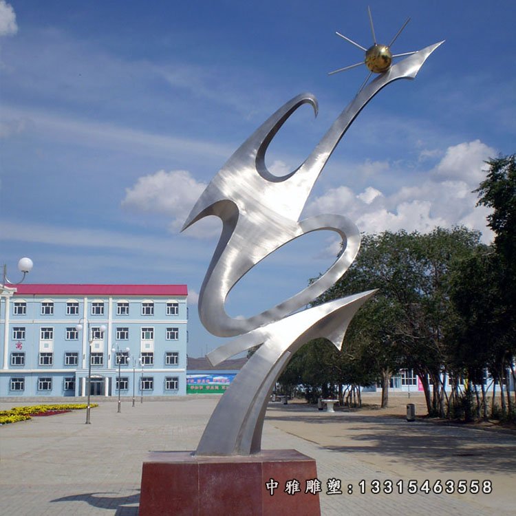 校园不锈钢景观抽象雕塑