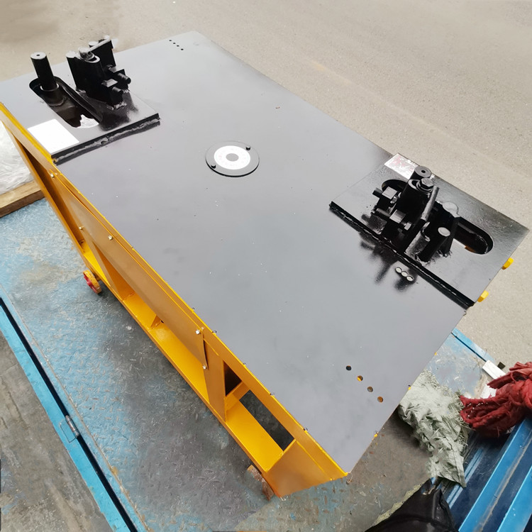 加重型双岗位钢筋箍圆机弯曲力量大平板多角度弯箍机12型钢筋弯箍机