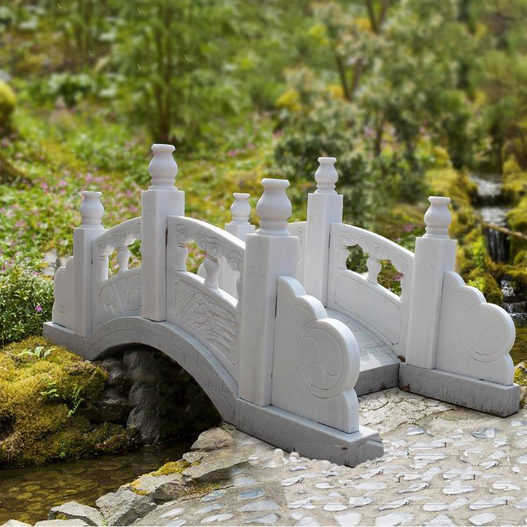 汉白玉石拱桥石桥摆件价格庭院装饰石拱桥