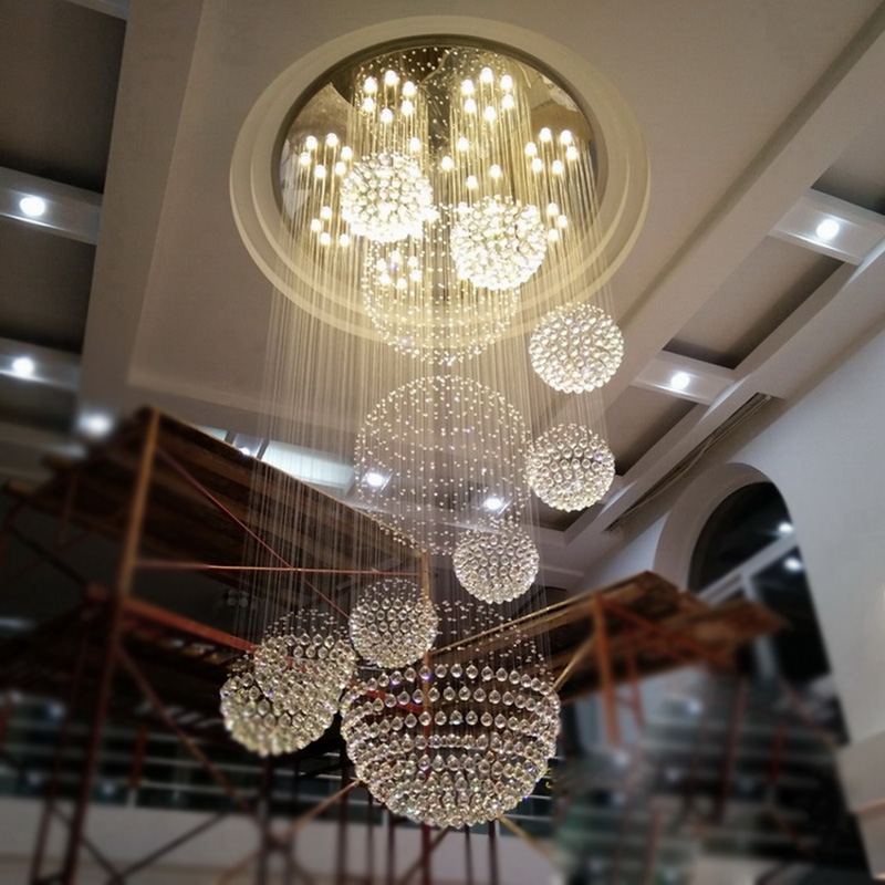 吸顶水晶灯非标铁艺不锈钢酒店宾馆灯具孙氏照明厂定制