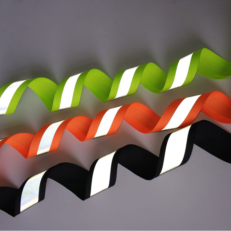 涤纶反光条织带 高亮反光条 夜光条交通警示带 箱包带服饰辅料批发