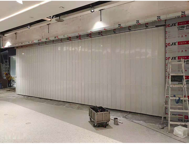 盐步透明水晶门南海水晶卷帘门厂商铺侧向水晶折叠门定制